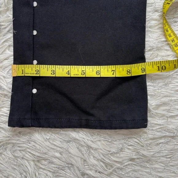 Michael Michael Kors Black Women’s Flare Stud Side Button pants Jeans Size 6 - Picture 16 of 16